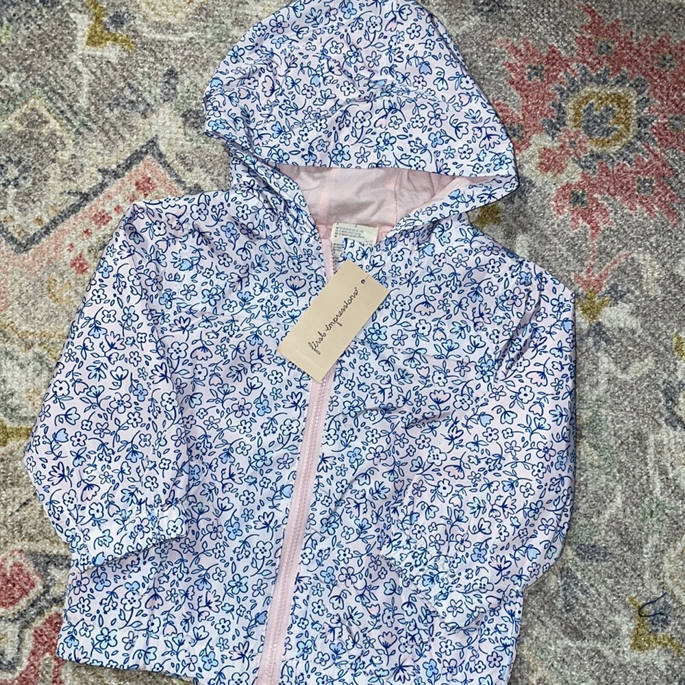 First Impressions Floral Print Windbreaker Jacket